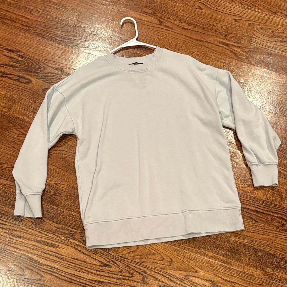 Zara light blue/grey crewneck sweatshirt